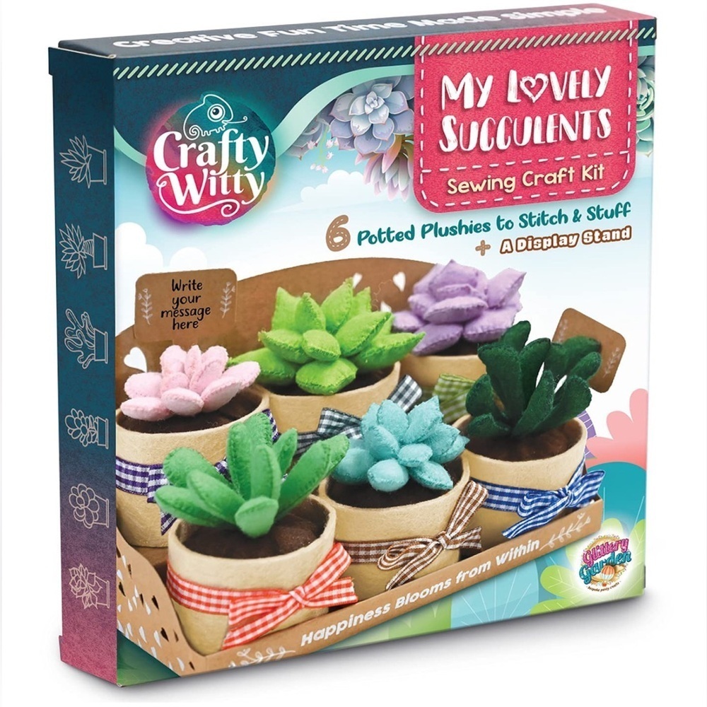 Crafty Witty "My Lovely Succulents" sewing craft kit new in sealed box
